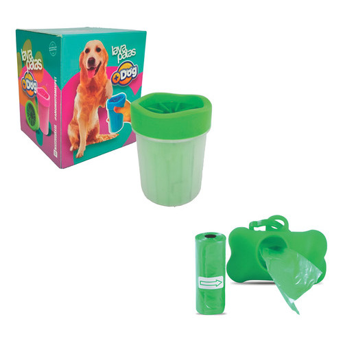 Kit Saquinhos Higiênicos Mais Dog Cata Caca +  Lava Patas - Verde