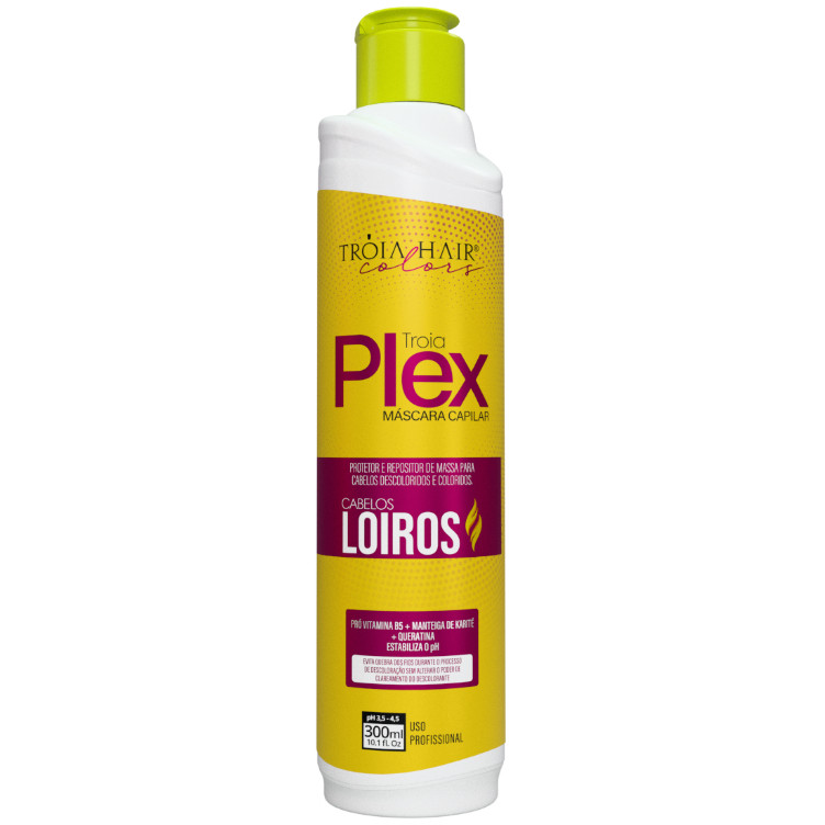 Troia Blond Plex - Tratamento Fortalecedor Pré e Pós-Descoloração - Troia Hair 300ml em Oferta na Shopee