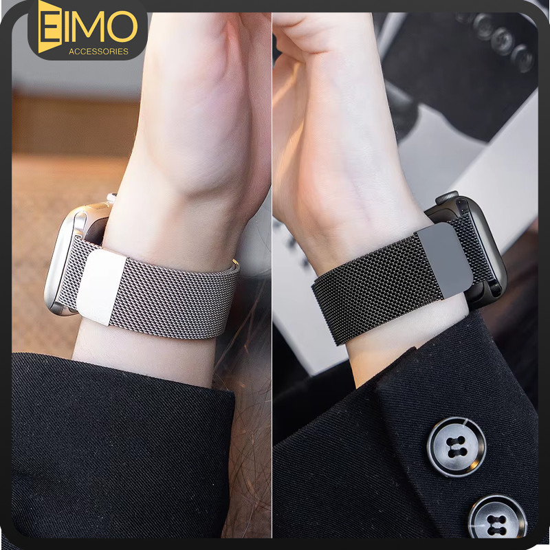 Pulseira Loop Milanese Metal Aço Para IWatch Apple Watch Ultra SE 3 2 Serie 11 10 9 8 7 6 5 46 49 45 41 44 40 42mm em Oferta na Shopee