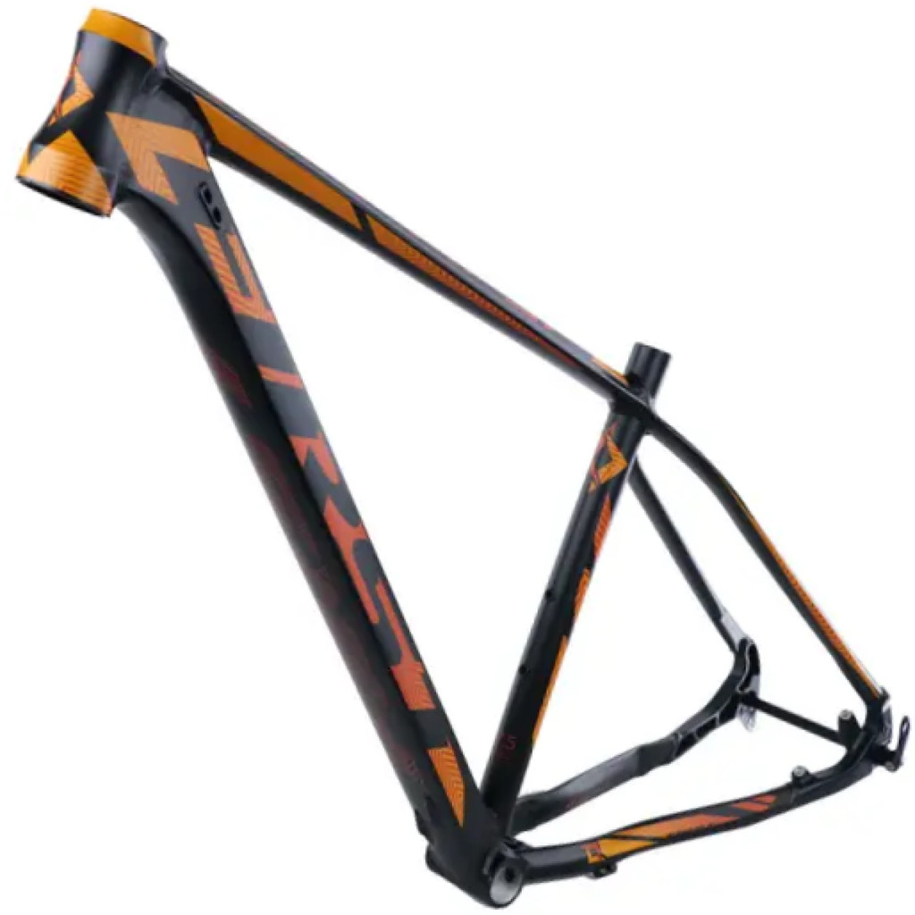 Quadro 29 First Athymus Indy Alum. Mtb Preto Laranja Fosco