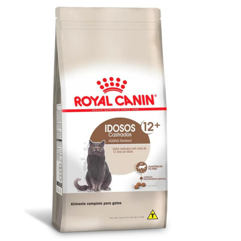 Ração Royal Canin Sterilised 12+ para Gatos Idosos Castrados Acima de 12 Anos 4 kg
