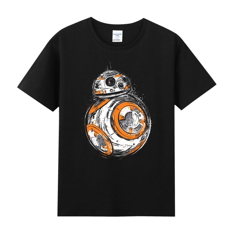 Camiseta Unissex Oversized Plus Size Feminina Masculina Star Wars BB8 Geek Robô Estampa Nerd Confortável Divertida Estil