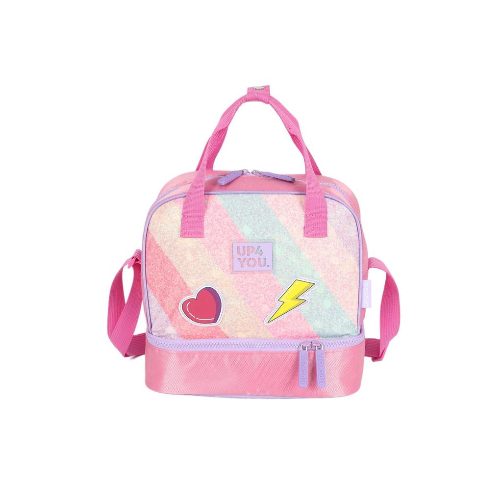 Lancheira Dois Compartimentos Up4you Rainbow em Oferta na Shopee