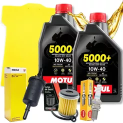 Kit Revisão Fazer 250 Tenere 250 Lander 250 2005-2015 Motul 5000+ 10w40 + Filtros e Vela Ngk