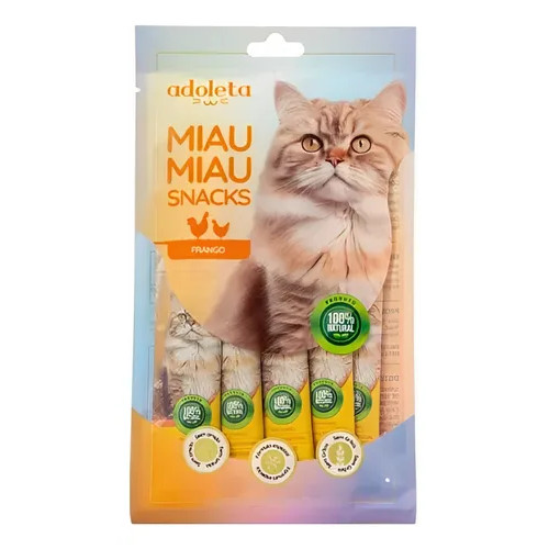 ADOLETA MIAU MIAU SNACKS FRANGO 5 X 15