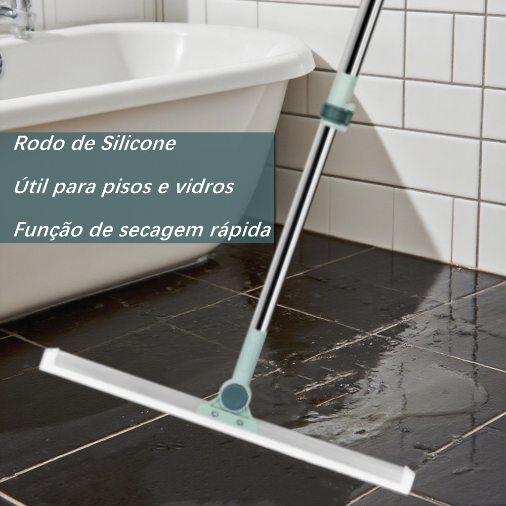 Rodo de Silicone Para Limpeza Banheiro Vassoura Mágica Rodo Tira Pelo Limpa Vidro Seca Bem Silicone Vassoura Piso Vidros em Oferta na Shopee