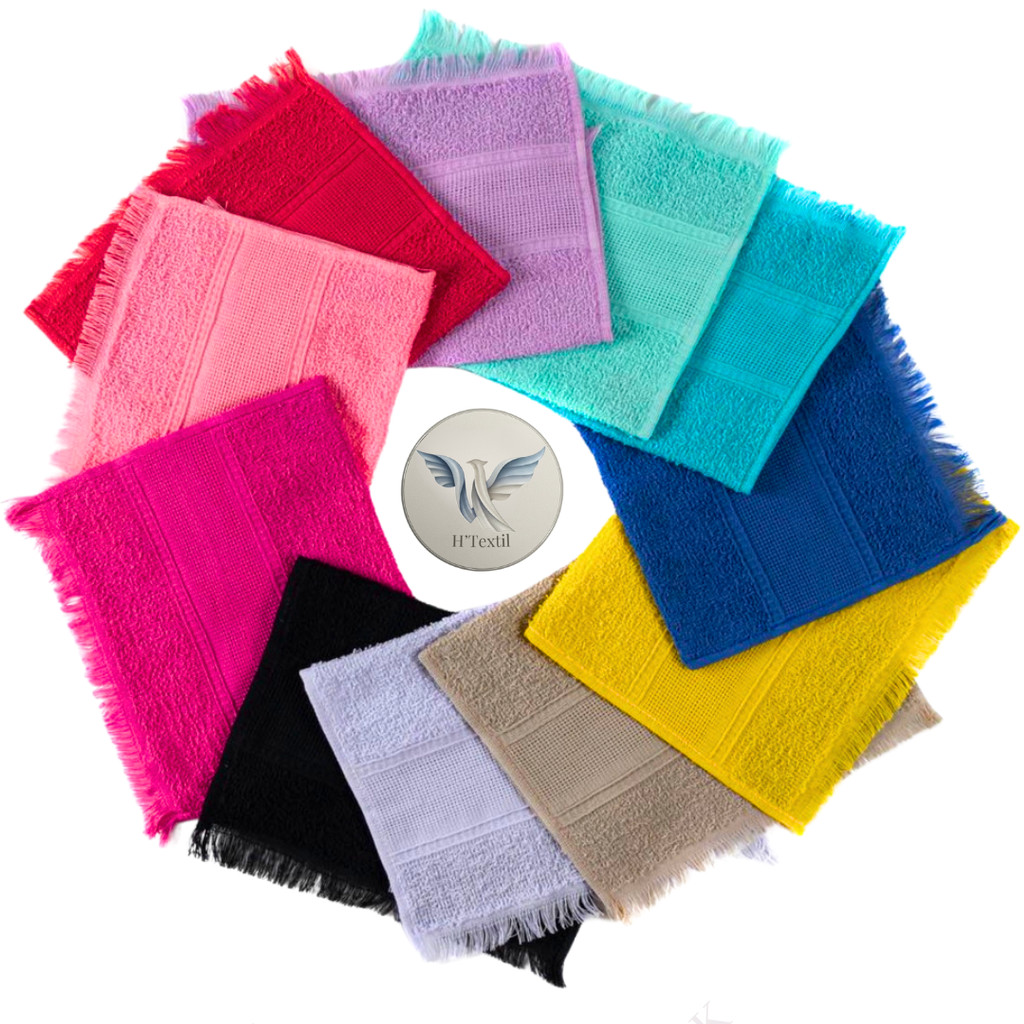 Kit 50 Toalha Social Toalhinha c/ Franja 100% Algodão para Bordar Toque Macio 22x34cm em Oferta na Shopee