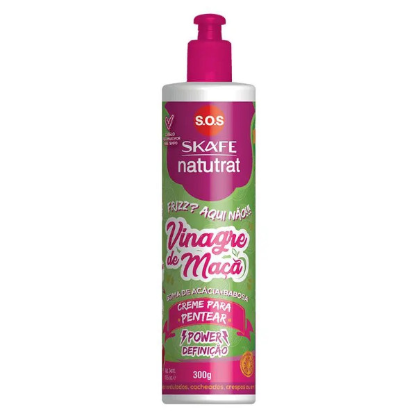Creme para Pentear Vinagre de Maçã Natutrat SOS 300ml - Skafe em Oferta na Shopee