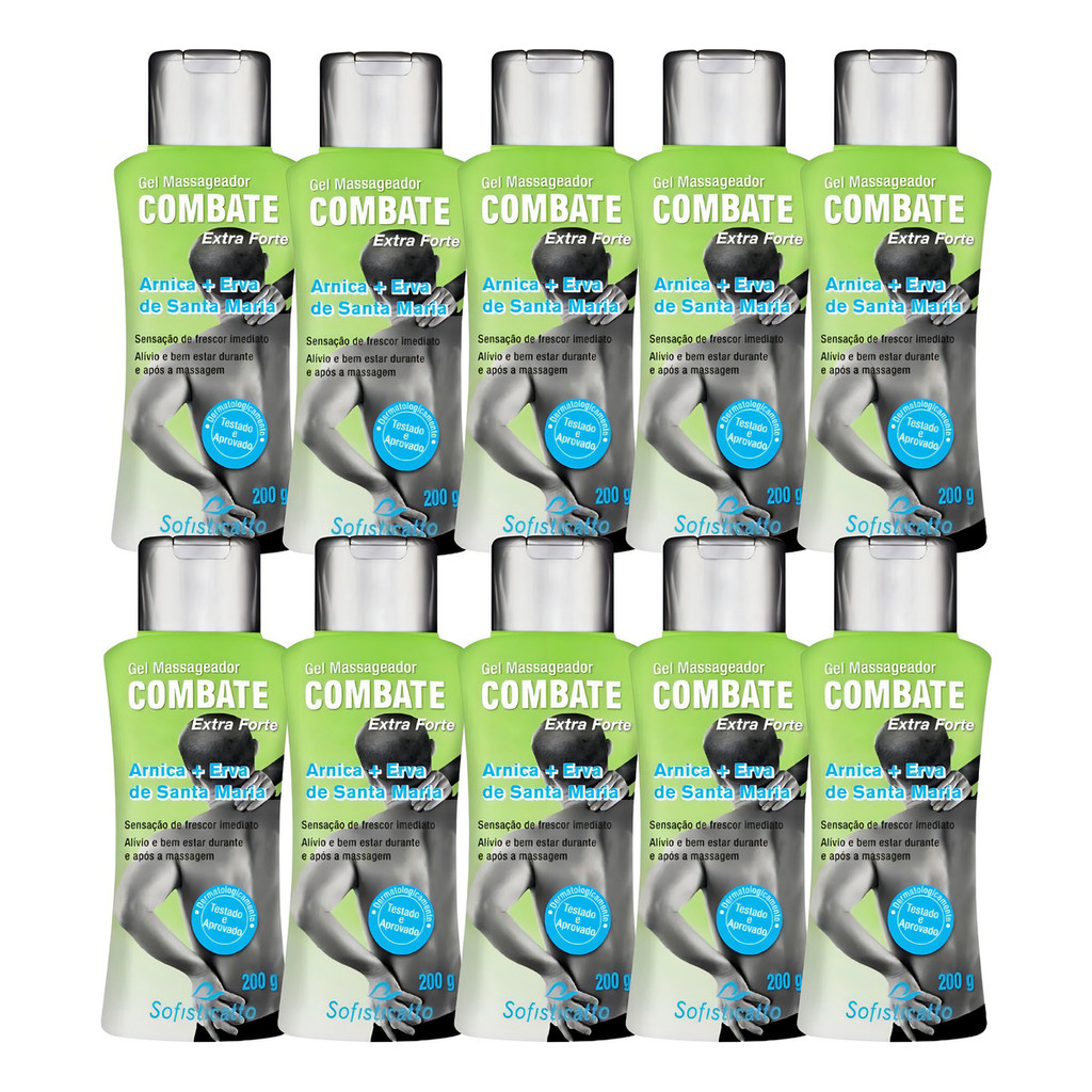 Kit 20 Gel Combate Erva De Santa Maria sofisticatto cosméticos 20 ml