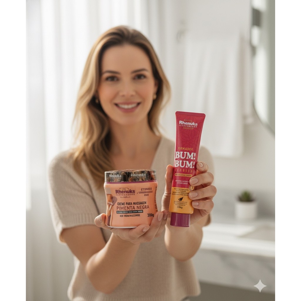 Kit - Bumbum Perfeito 1 Firmador Bumbum 150g + 1 Gel de Pimenta Negra 200g