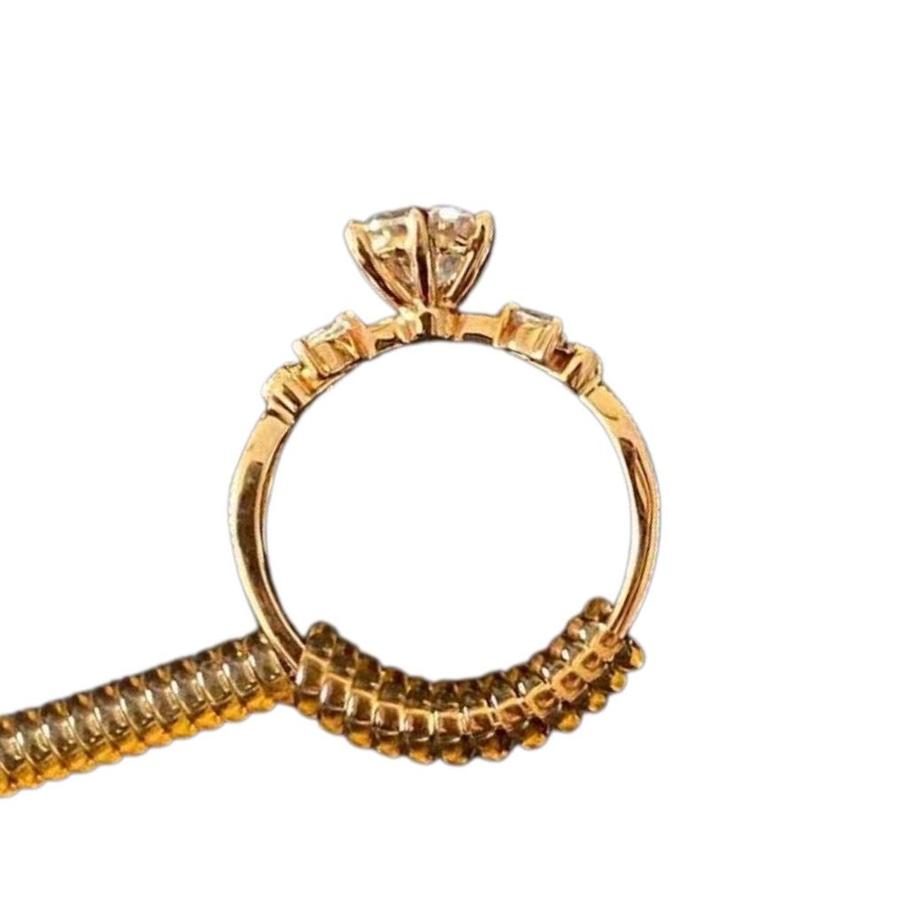 Ajustador Anel Regulador Redutor Aliança Silicone Discreto Dourado Largo Solto Ouro Dedo Pequeno em Oferta na Shopee