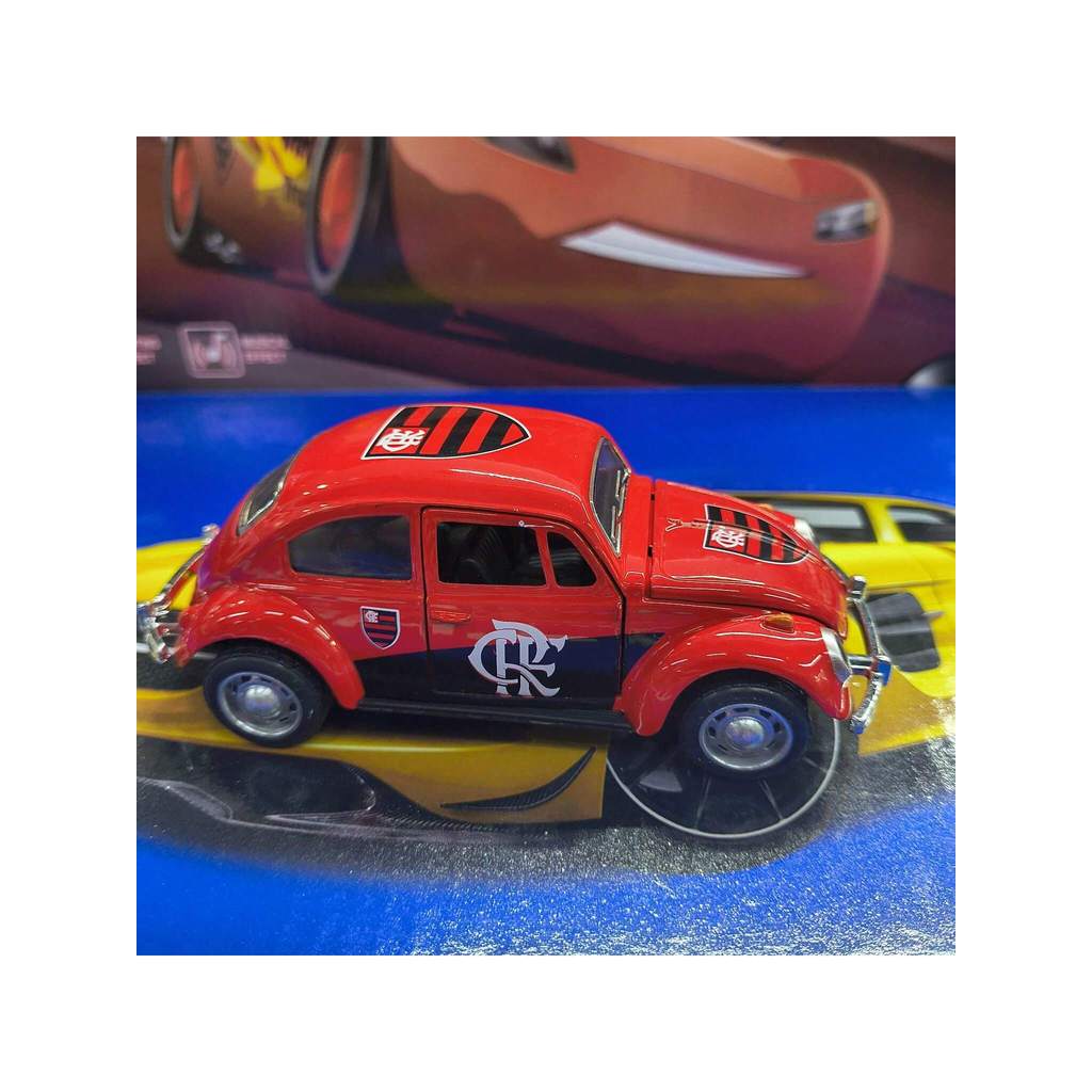 Carrinho Fusca Ferro Fricção Metal Miniatura Brinquedo equipe