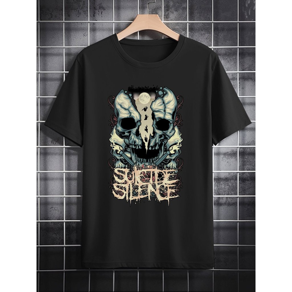 Camiseta Masculina Caveira 3D Estampada Moderna Estilosa Confortável Atemporal Verão