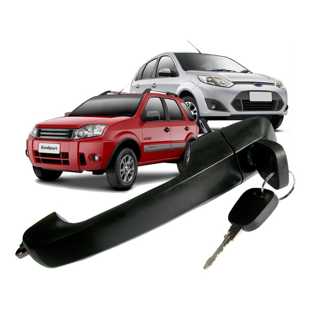 Maçaneta Externa Porta Esquerda Com Chave Fiesta EcoSport 2002 A 2013 2014