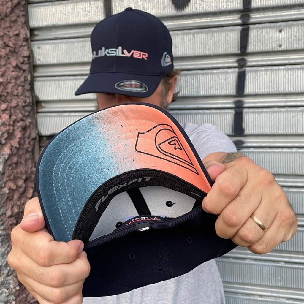 Boné Quiksilver Flexfit Gradient Type New Wave Navy M