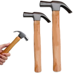 Martelo de Unha Aço Carbono Resistente Cabo Madeira 20 A 29mm A Escolha Profissional Ou Hobby