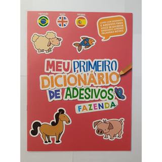 Meu Primeiro dicionário de Adesivos | Fazenda em Oferta na Shopee
