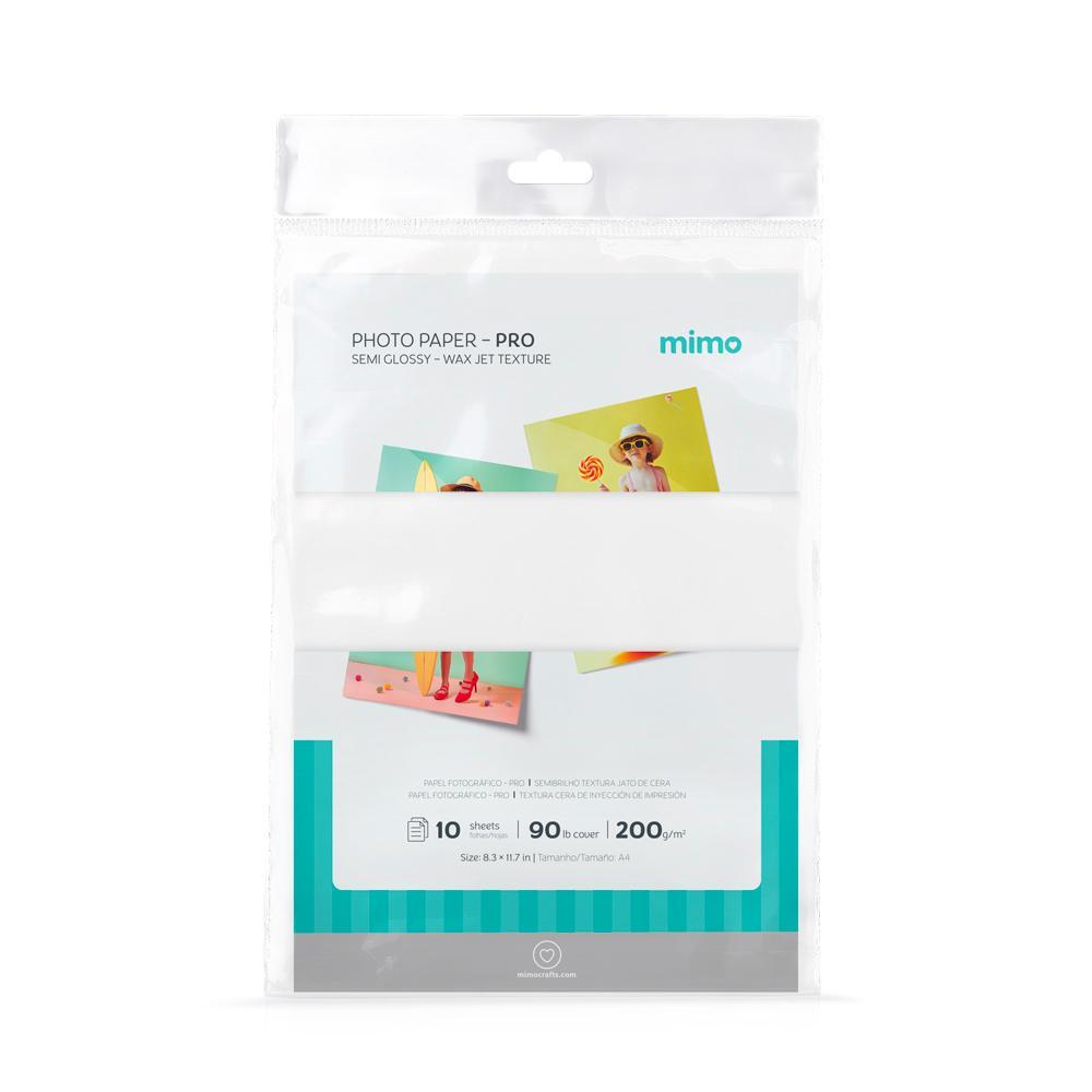 Papel Fotográfico Profissional Ultra - Textura Jato de cera Mimo - 200 gr - A4 - 10 und em Oferta na Shopee