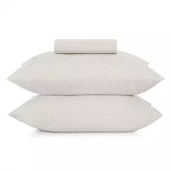 Jogo de Cama Simples Casal Altenburg Toque Acetinado Slim Porcelana