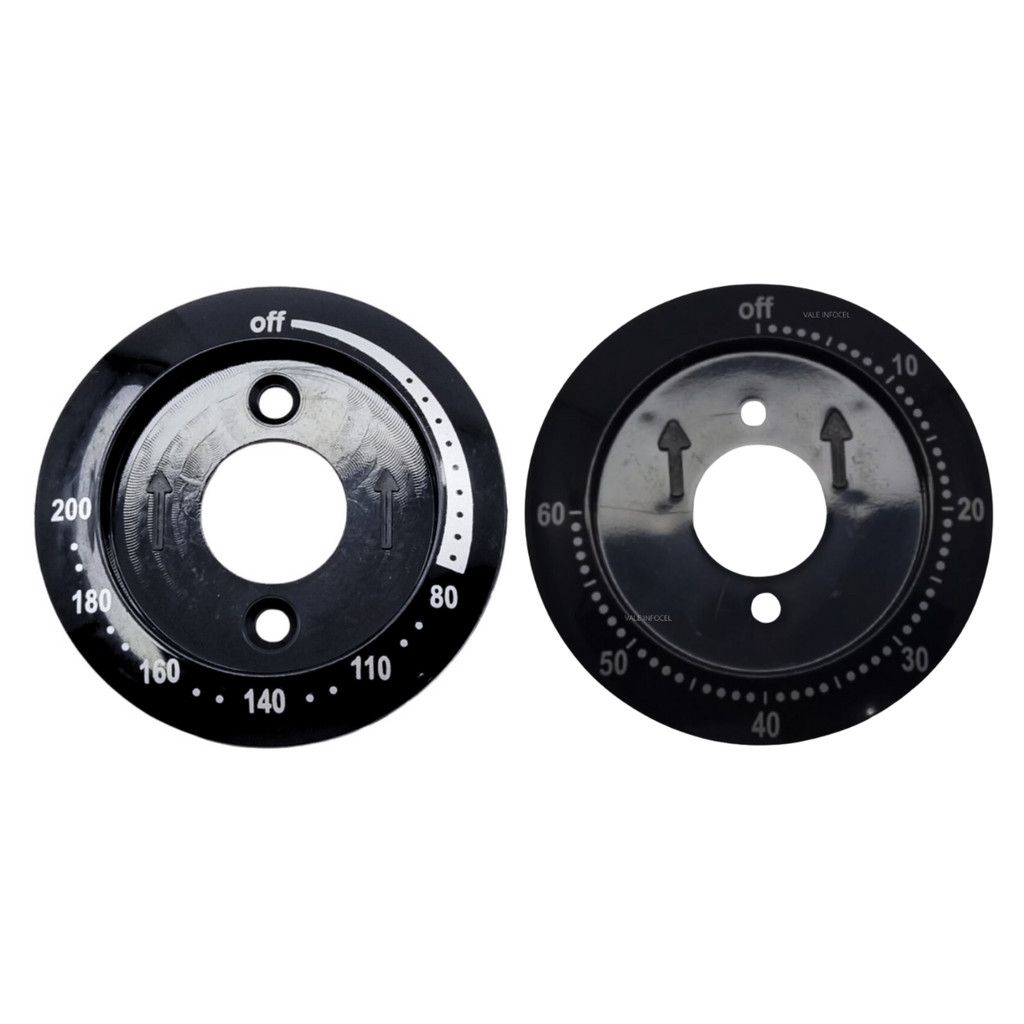 KIT ADEREÇO TIMER + TEMPERATURA PRETO P/ AIR FRYER MONDIAL AFN-40/ AFN-50/ AFN-51/ AFN-60/ AFN-80 ORIGINAL KIT TIMER +°C