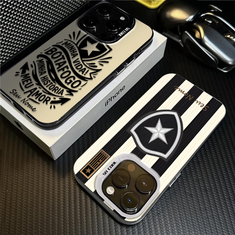Capinha capa de Com nome personalizado Futebol Botafogo para Samsung Galaxy A07 A05 A05S A10S A04E A03 capa Dura Capa