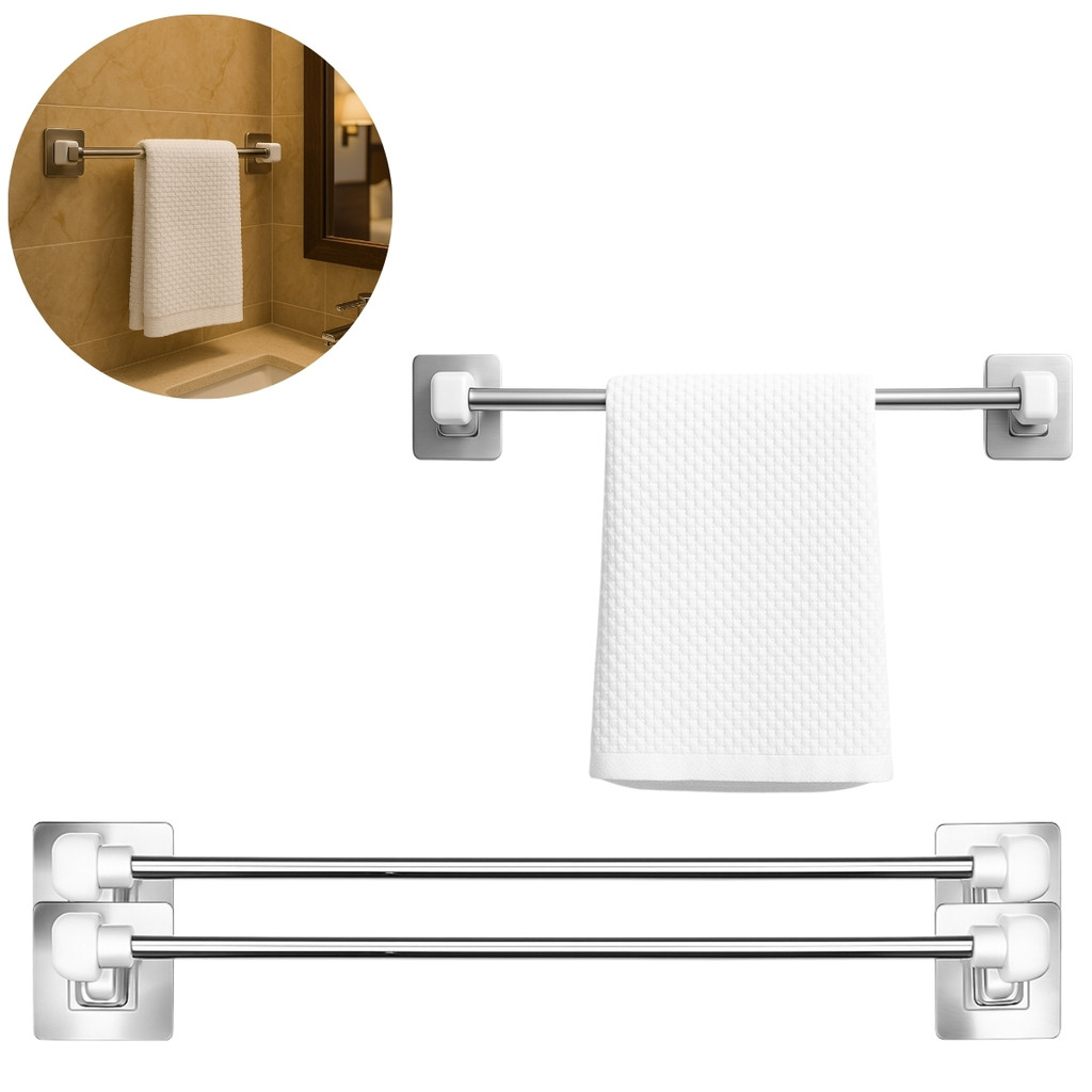 Kit 2 Suportes Toalha Inox Utilidades Domésticas
