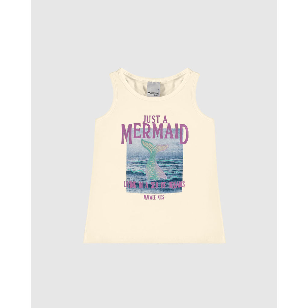 Regata Infantil Menina Just A Mermaid Em Algodão Malwee Kids