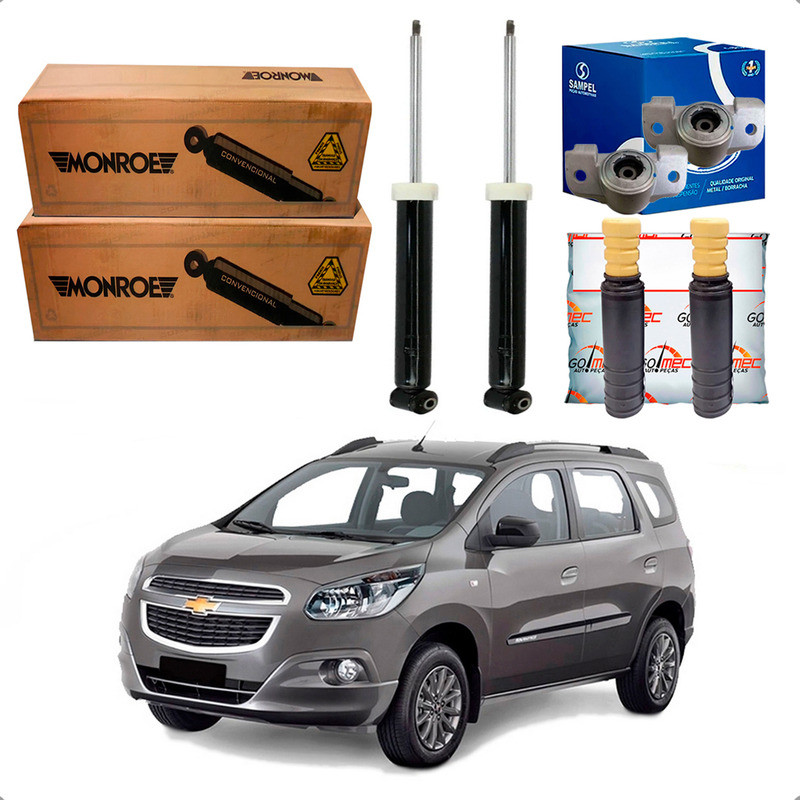 Kit Amortecedor Traseiro Batente Coxim Spin 1.8 2012 A 2016