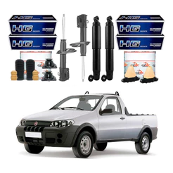 Kit Amortecedor Dianteiro Traseiro Strada 1.8 2004 A 2009