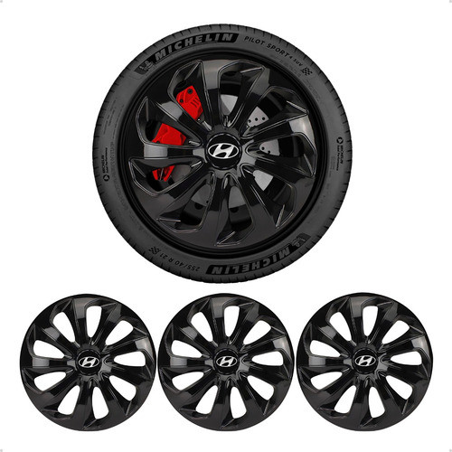 Calota Hyundai Hb20 Preta - Comprar com Melhor Preço em Pneus e Rodas
