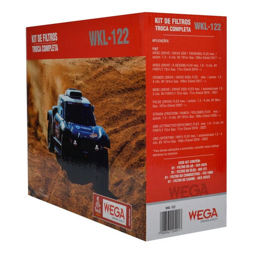 Detalhes do Kit Filtros Argo 2016 A 2023 1.0 1.3 3cc 4cc 6v 8v