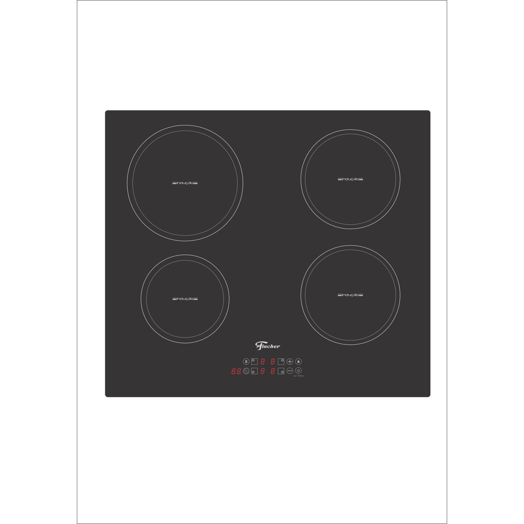 Cooktop Fischer 4 Bocas Indução Mesa Vitrocerâmica Touch 220V
