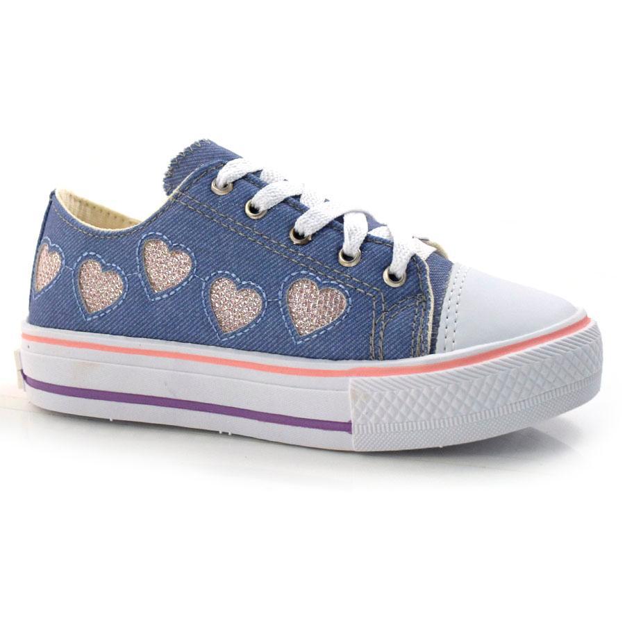 Tênis Infantil Feminino Ykes CORACAO em Oferta na Shopee