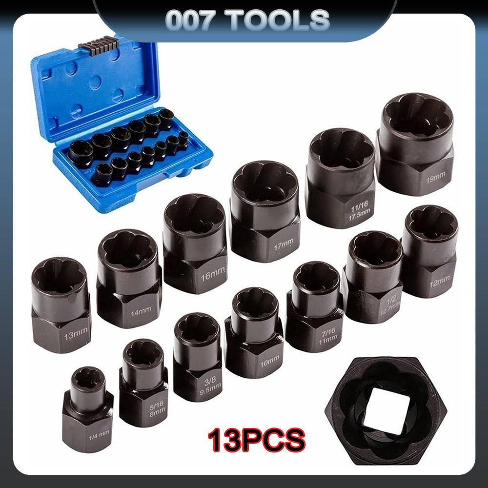 Conjunto De 13 Peças De Remoção De Porcas De Impacto , Soquete Extrator , Ferramentas Removedora De Parafusos em Oferta na Shopee
