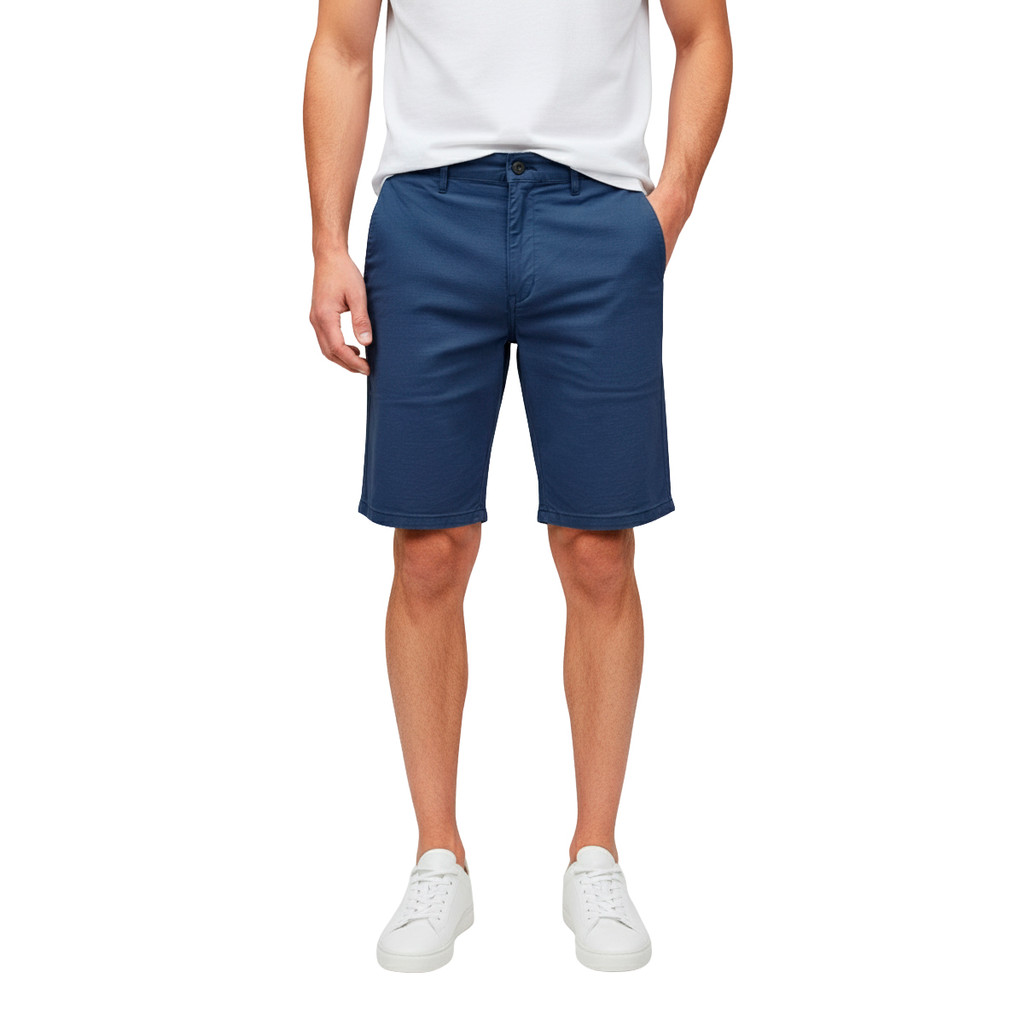 Bermuda Ogochi Azul Marinho Essencial Color Tradicional