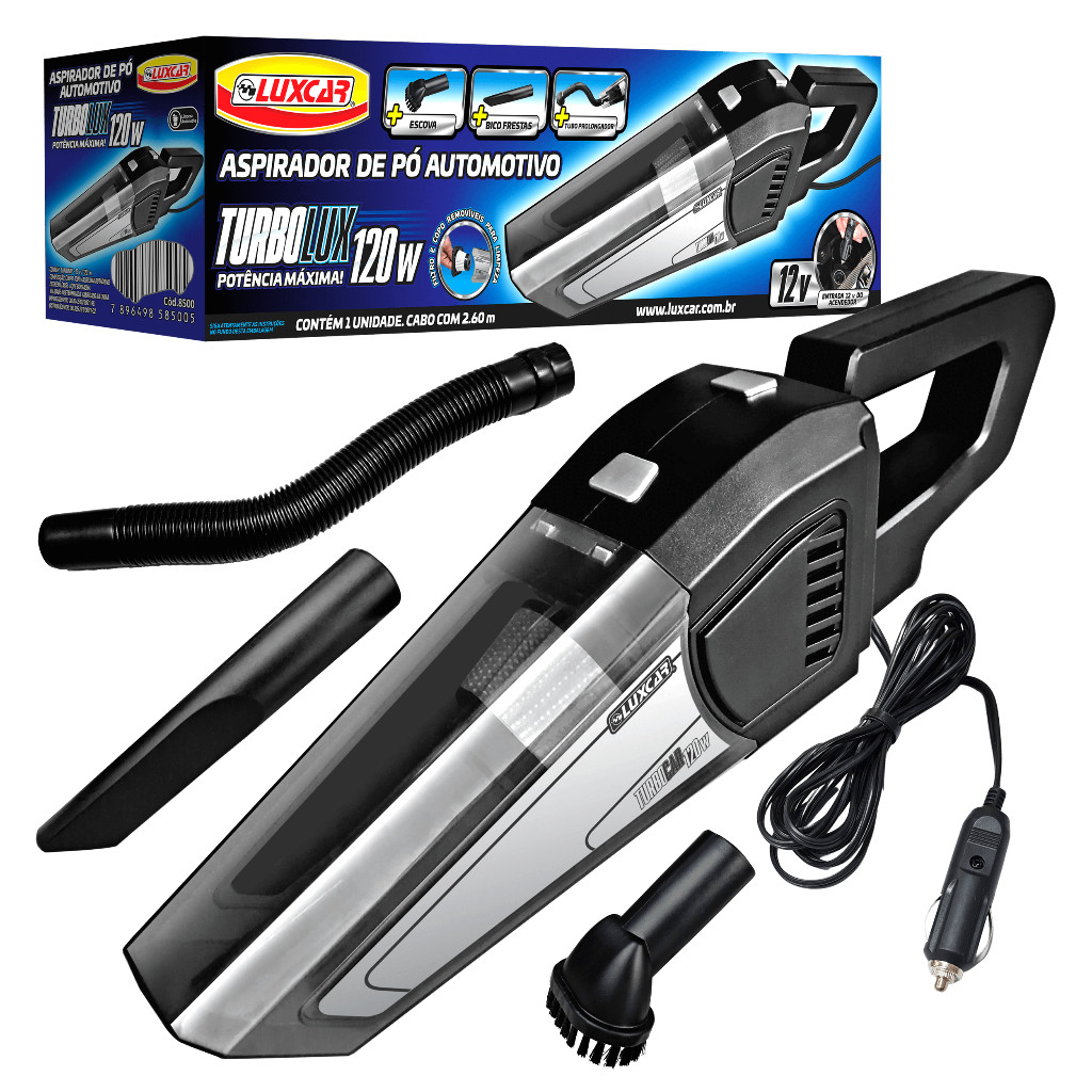 Aspirador De Pó Automotivo 12v Universal Carro Vans Estética Automotiva