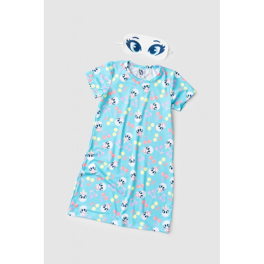 Pijama Vestido Infantil Pequenos Unicórnios em Oferta na Shopee