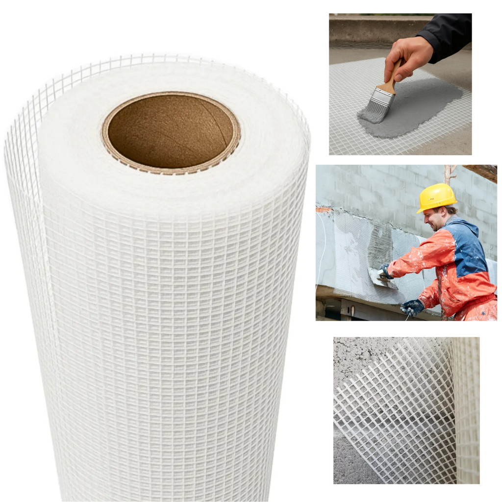 Rolo de Tela Fibra de Vidro 1 m x 10 metros Reforço Drywall Gesso
