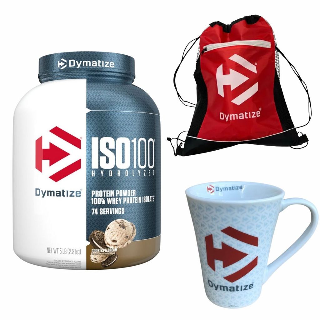 Kit Whey Iso 100 Cookies & Cream 2,300g + Mochila + Caneca | Dymatize