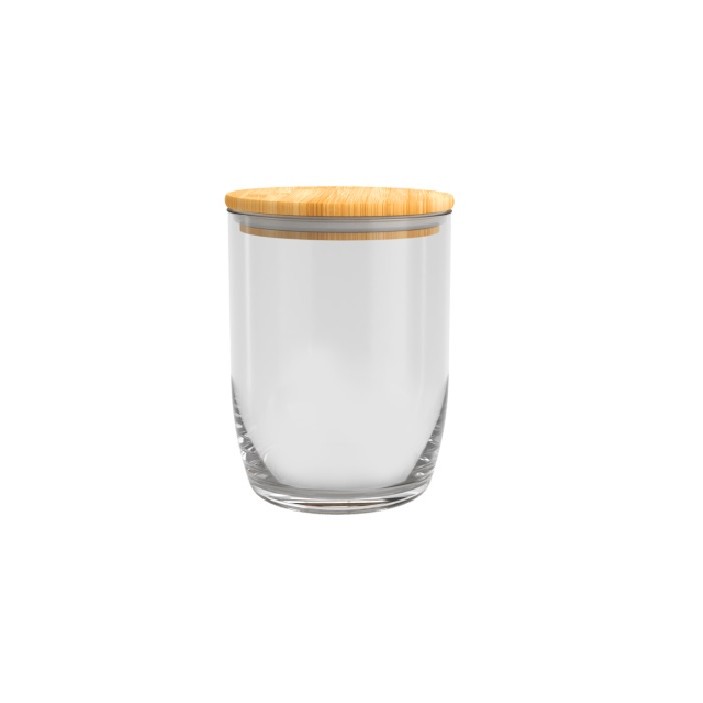 Pote de Vidro Porta Temperos 750ml Vert Nadir Tampa de Bambu Ideal para Condimentos e Organização