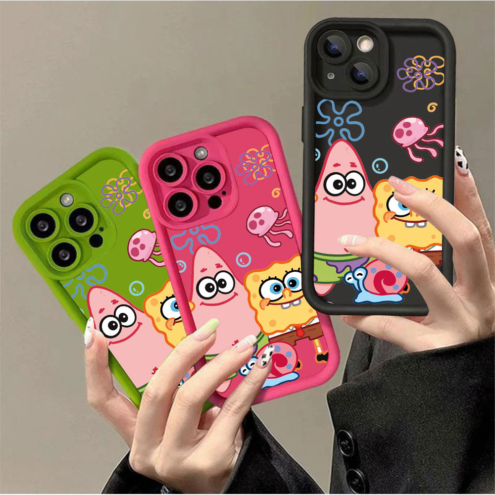 Samsung A17 A07 A16 A06 A56 A36 A55 A54 A15 A14 A05S A51 A52 A34 A35 A32 A13 Feliz Bob Esponja Caso De Telefone
