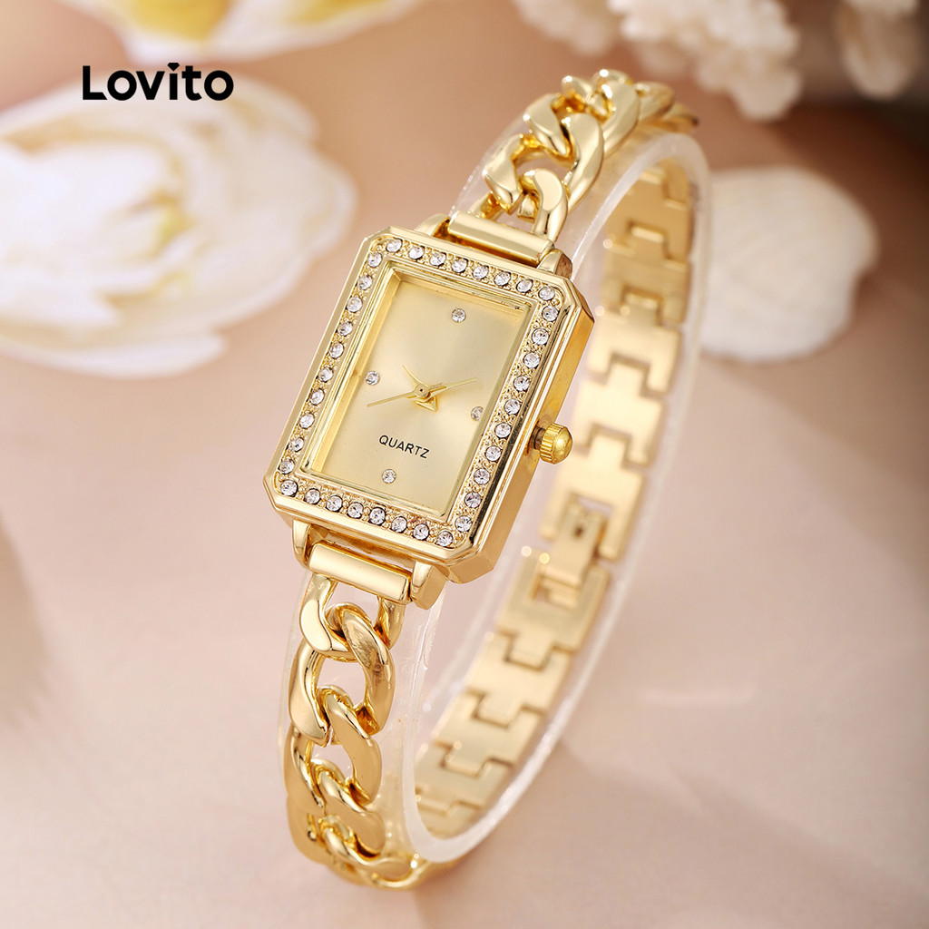 Lovito Relógio de Quartzo de Metal LCS29A7 em Oferta na Shopee