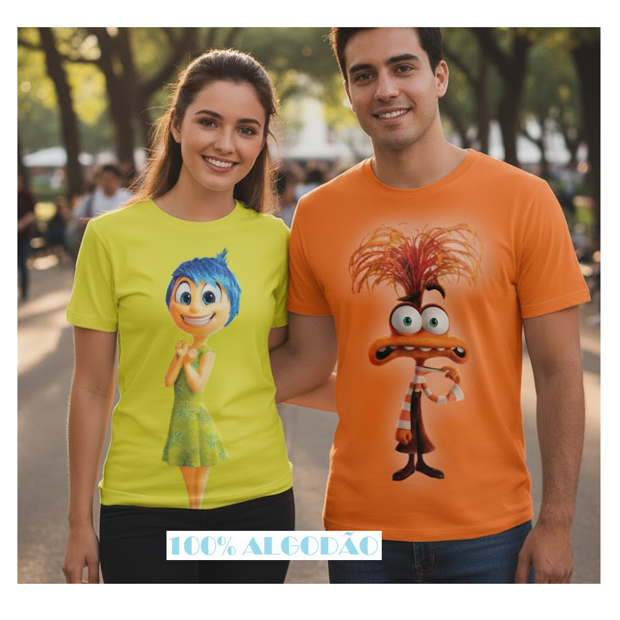 Camisa Divertidamente 2 - Adulto e Infantil Unissex- 100% algodão do 4 ao GG Todos Personagens em Oferta na Shopee