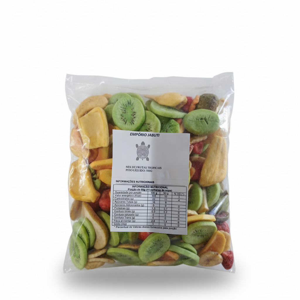 Mix Frutas Tropicais Premium Desidratadas Chip’s 100% Natural 500g em Oferta na Shopee