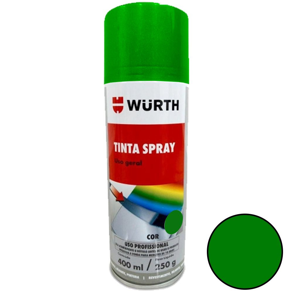 TINTA SPRAY VERDE CLARO 400 ML/250 G WURTH