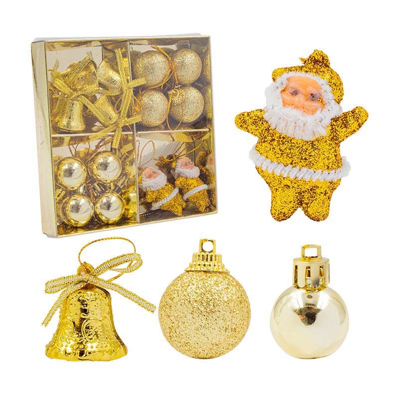 Conjunto Decorativo Natalino com 16 Peças