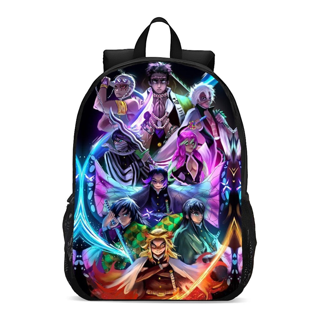 Mochila Escolar Bolsa Hashiras Anime Demon Slayer Novidade em Oferta na Shopee