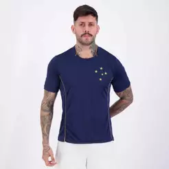 Camisa Cruzeiro Escudo Dry Marinho