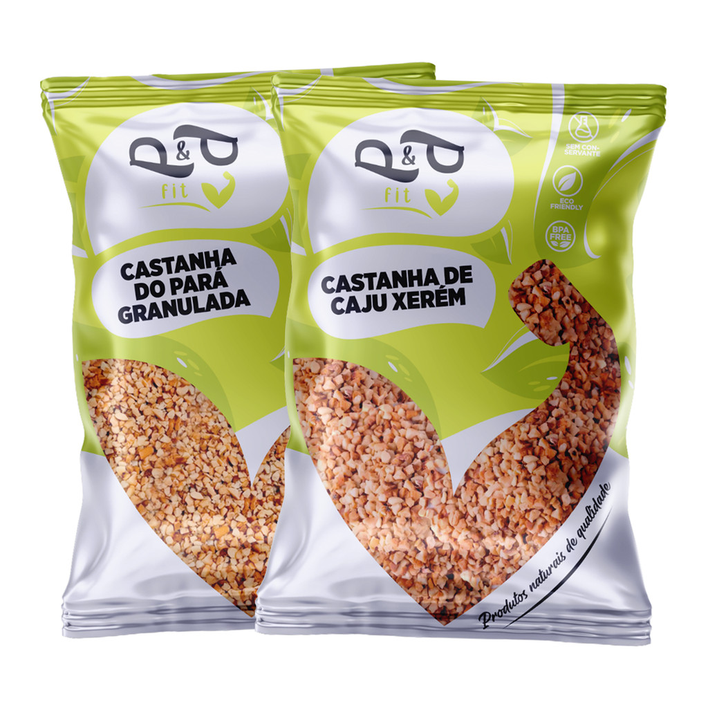 Kit Castanha do Pará Quebrada/Granulada + Castanha de Caju Xerém Torrado
