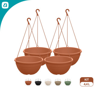 Kit Vasos Cuia N28 4,4L Suspensos com Gancho para Pendurar Plantas Pendente Teto Varanda Samambaia em Oferta na Shopee